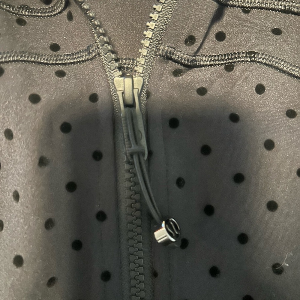 Lululemon Define Jacket Flocked Polka Flock Black Size 14 - Picture 4 of 8